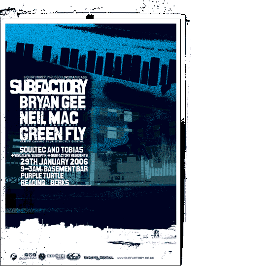 subfactory drum and bass flyer